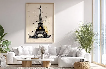 Eleganța pariziană - tablou - Turnul Eiffel în stil artistic 24