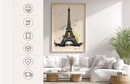 Eleganța pariziană - tablou - Turnul Eiffel în stil artistic 24