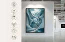 Harmonie albastră - tablou - Abstracție luxoasă cu linii fine 38