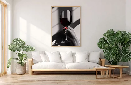 Eleganța de seară - tablou - Un pahar de vin în stil luxos 32