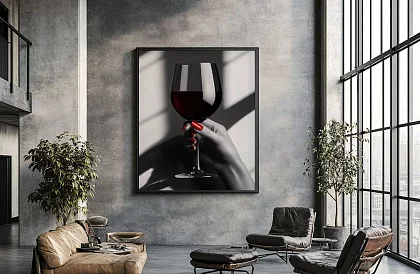 Eleganța de seară - tablou - Un pahar de vin în stil luxos 32