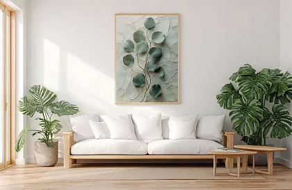 Eleganță naturală - tablou - Frunze delicate în stil modern 28