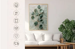 Eleganță naturală - tablou - Frunze delicate în stil modern 28
