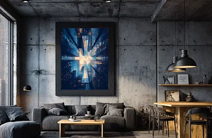 Orizontul urban - imagine - Privire între zgârie-nori către cer 18
