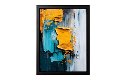 Contrastul auriu - imagine - Abstracție modernă cu energie turcoaz 35