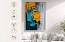 Contrastul auriu - imagine - Abstracție modernă cu energie turcoaz 35