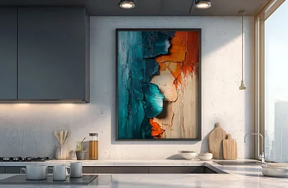 Ciocnire colorată - imagine - Abstracție modernă plină de contraste 39