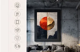 Conexiune de aur - imagine - Geometrie modernă cu un cerc proeminent 21
