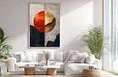Conexiune de aur - imagine - Geometrie modernă cu un cerc proeminent 21