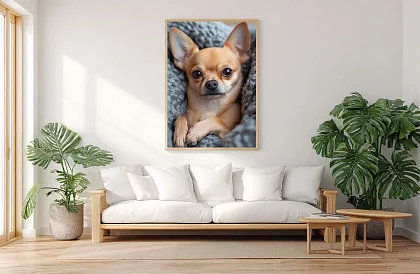 Mazlivă companie - imagine - Câinele chihuahua drăguț în pătuțul moale 17