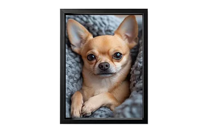 Mazlivă companie - imagine - Câinele chihuahua drăguț în pătuțul moale 17