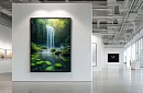 Oaza forestieră - tablou - Cascadă în raiul verde al naturii 34