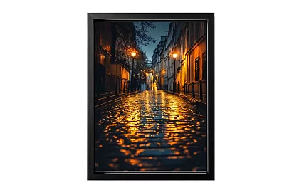 Strada de Aur - tablou - Orașul de seară după ploaie 15