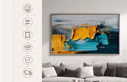 Contrastul auriu - imagine - Abstracție modernă cu energie turcoaz 35A