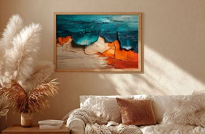 Ciocnire colorată - imagine - Abstracție modernă plină de contraste 39A