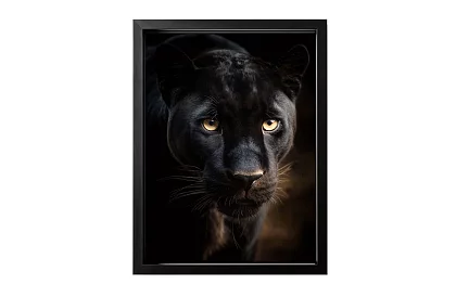Eleganță întunecată - tablou - Pantera neagră cu o privire pătrunzătoare 42
