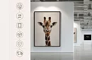Privire delicată - tablou - Portret minimalist al unei girafe 48