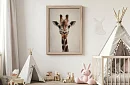 Privire delicată - tablou - Portret minimalist al unei girafe 48