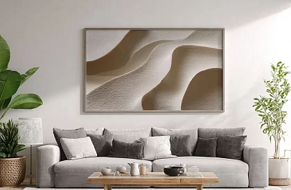 Valurile de nisip - imagine - Abstracție minimalistă în tonuri naturale 69A