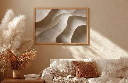 Valurile de nisip - imagine - Abstracție minimalistă în tonuri naturale 69A