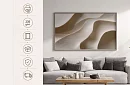 Valurile de nisip - imagine - Abstracție minimalistă în tonuri naturale 69A