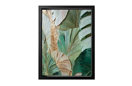 Eleganță tropicală - tablou - Frunze în stil natural reliefat 66