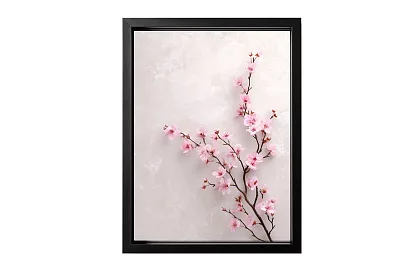 Atingerul delicat al primăverii - tablou - Floarea de cireș în stil minimalist 63