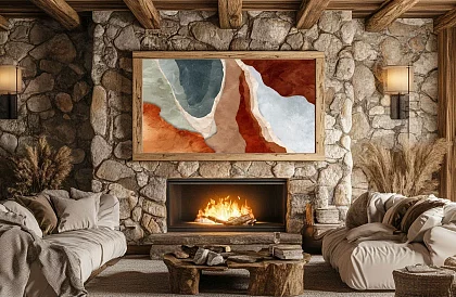 Straturile terestre - imagine - Abstracție inspirată de structuri naturale 68A