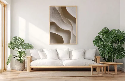 Valuri de nisip - imagine - Abstracție minimalistă în tonuri naturale 69