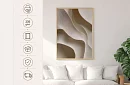 Valuri de nisip - imagine - Abstracție minimalistă în tonuri naturale 69
