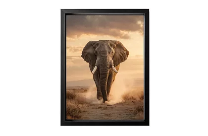 Forța naturii - imagine - Elefant în mișcare pe savană 59
