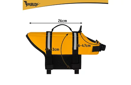Vestă de salvare reflexivă pentru câini - mărimea S - 4- 7 kg