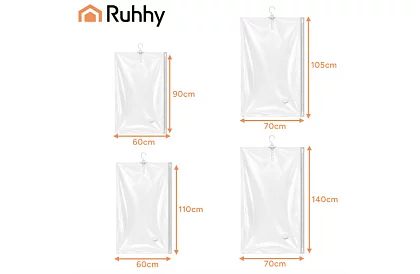 Set de 6 pungi vacuum cu suport în 4 dimensiuni