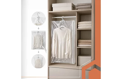 Set de 6 pungi vacuum cu suport în 4 dimensiuni