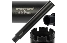 Burghiu diamantat cu miez 63×450 mm - filet 1,1/4 UNC