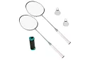 Set de badminton 4 în 1 – plasă, 2 rachete, mingi, geantă