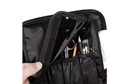 Geantă cosmetică organizator - cutie cosmetică cu fermoar și mânere