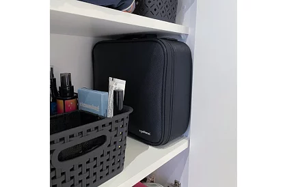 Geantă cosmetică organizator - cutie cosmetică cu fermoar și mânere