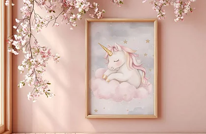 Unicorn magic - imagine - Unicorn sleeping on a cloud 72