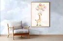 Girafa cu baloane - imagine - Girafa veselă cu baloane colorate 75