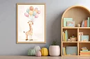 Girafa cu baloane - imagine - Girafa veselă cu baloane colorate 75