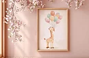 Girafa cu baloane - imagine - Girafa veselă cu baloane colorate 75