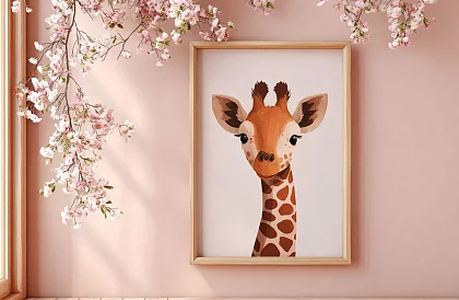 Girafă curioasă - imagine - Portretul unei girafe zâmbitoare 78