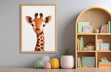 Girafă curioasă - imagine - Portretul unei girafe zâmbitoare 78