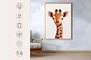 Girafă curioasă - imagine - Portretul unei girafe zâmbitoare 78