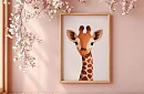 Girafă curioasă - imagine - Portretul unei girafe zâmbitoare 78