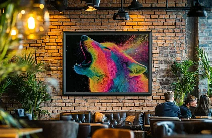 Puterea lupului de culori - imagine - Lup neon în strălucirea culorilor 82
