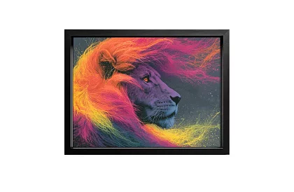 Regele savanei colorate - imagine - Leul neon în strălucirea culorilor 83