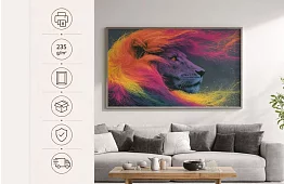 Regele savanei colorate - imagine - Leul neon în strălucirea culorilor 83