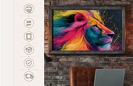 Regele junglei neon - imagine  - Leu colorat în stil modern 84